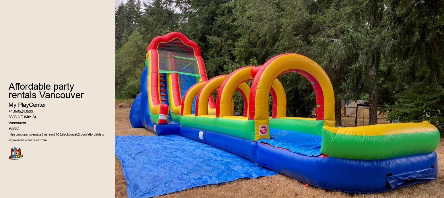 Affordable party rentals Vancouver